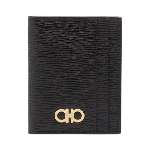 Ferragamo Gancini Credit Card Holder Black