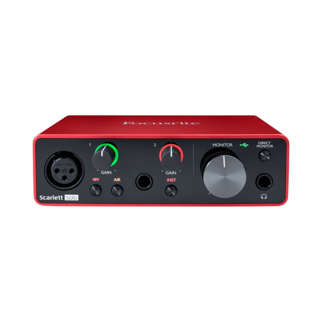 포커스라이트 스칼렛 솔로 3세대 오디오 인터페이스 USB C 타입 레드 (국내 정식 발매 제품)(Focusrite Scarlett Solo 3rd Gen Audio Interface USB C Type Red (Korean Ver.))