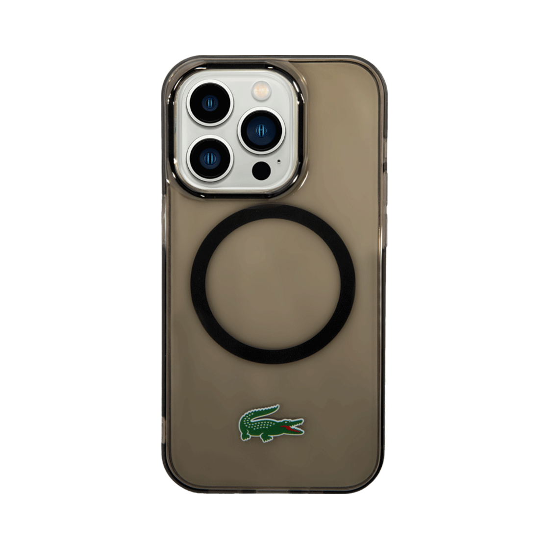 라코스테 아이폰 15 프로 반투명 케이스 블랙(LACOSTE iPhone 15 Pro Transparent Case Black)
