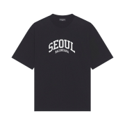 Balenciaga Cities Seoul Medium Fit T-Shirt Black