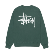 Stussy Basic Stussy Pigment Dyed Crew Forest
