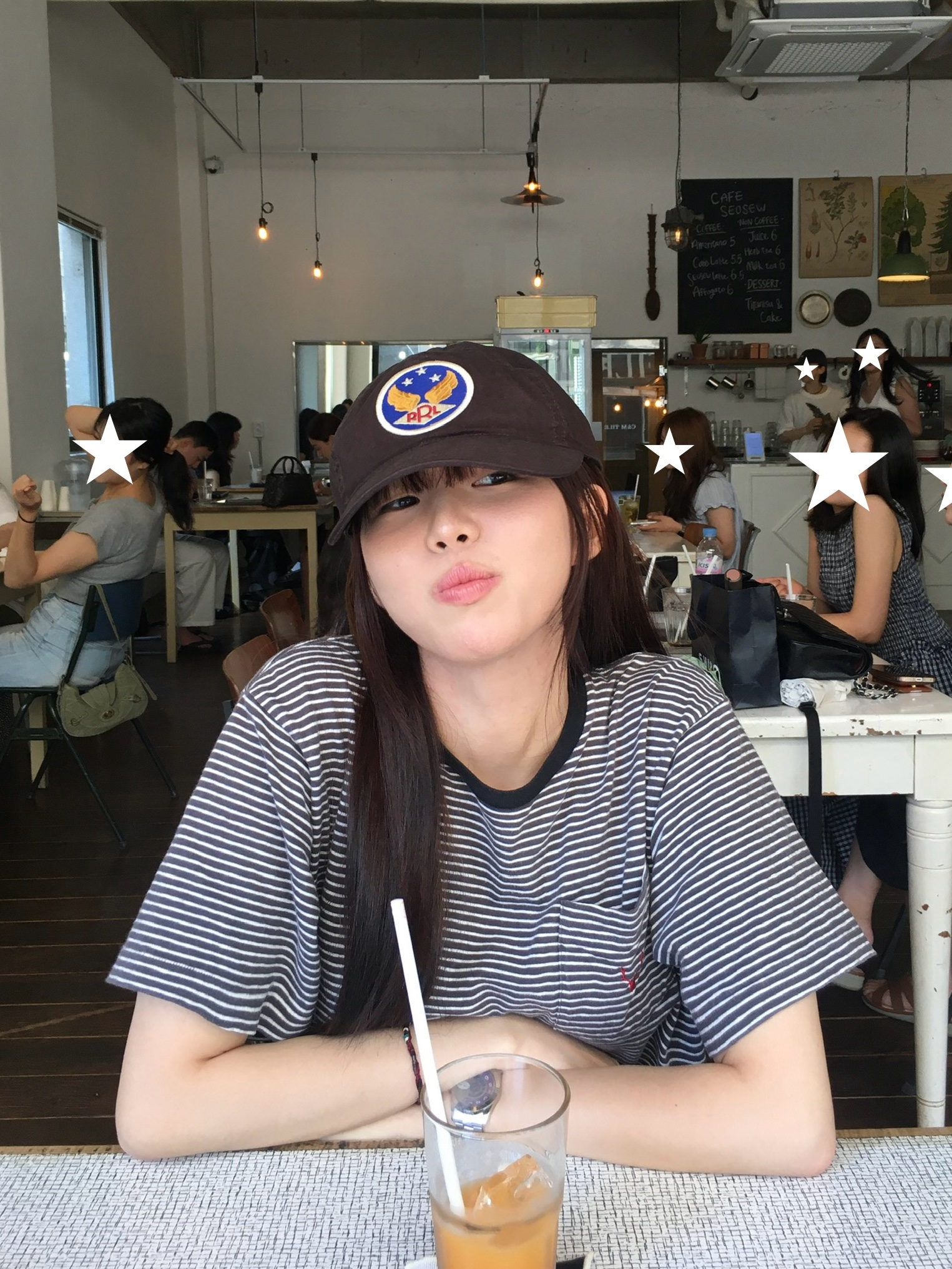 Double RL Garment Dyeing Twill Ball Cap Black μ°©μ© μ€νμΌ - 2