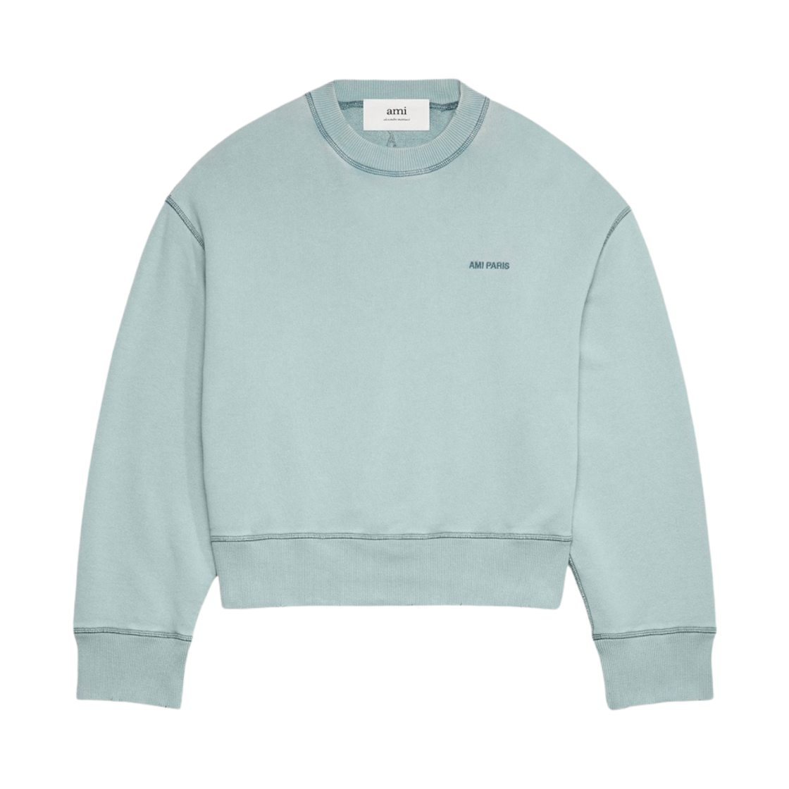 아미 페이드 아웃 스웨트셔츠 아쿠아마린(AMI Fade Out Sweatshirt Aquamarine)