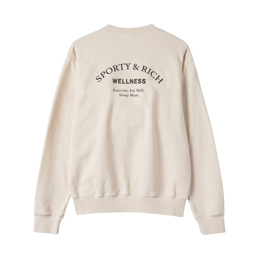 Sporty & Rich Wellness Studio Crewneck Cream