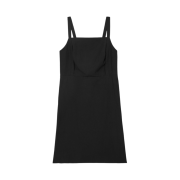 (W) COS Open Back Mini Pinafore Dress Black