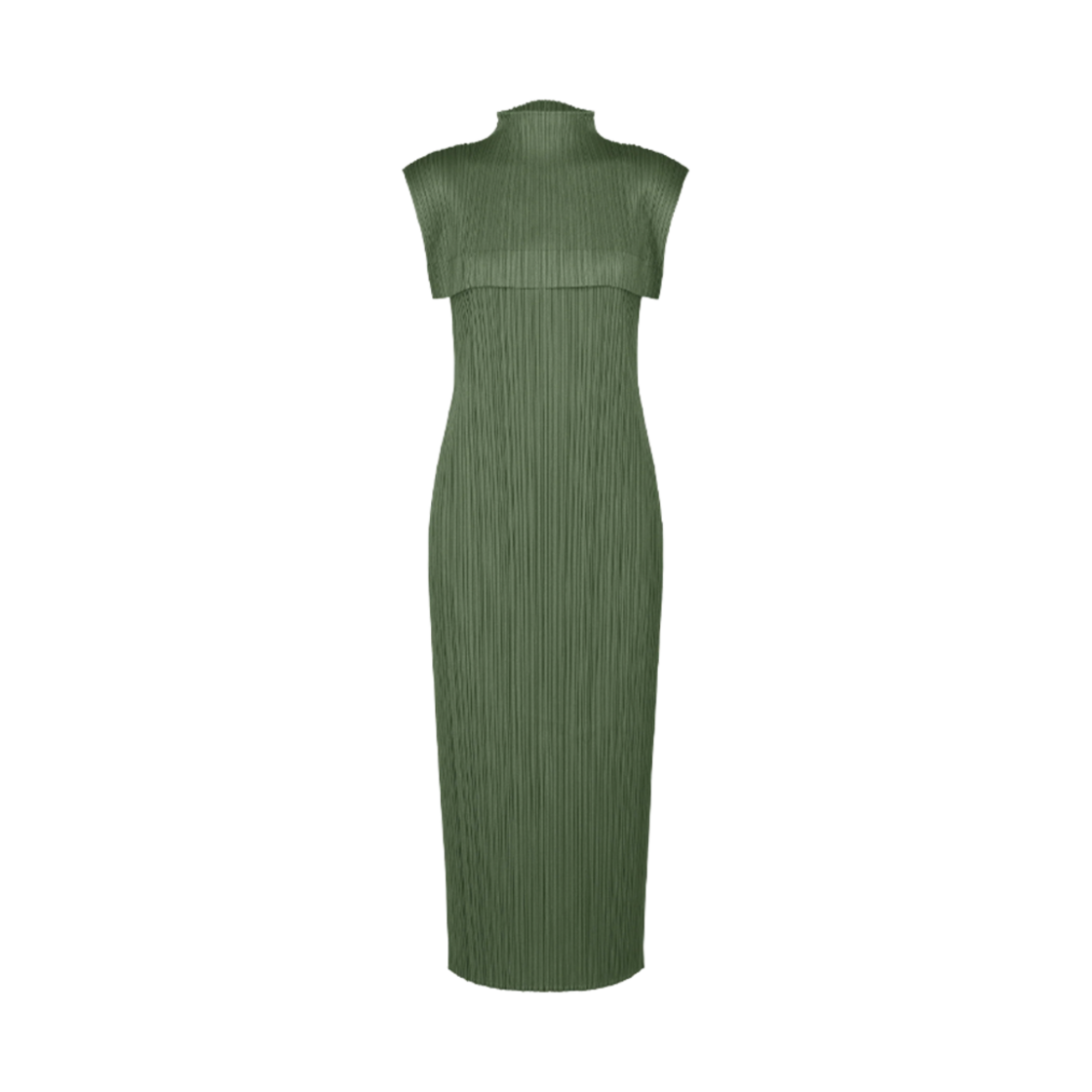 PP56/PP51-JH166-63 (W) Pleats Please Issey Miyake MC June Dress Moss Green