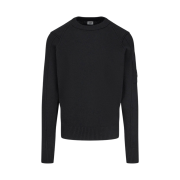 C.P. Company Lambswool Crewneck Knit Black - 21FW