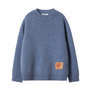 En Or Women Lambs Wool Round Knit Blue
