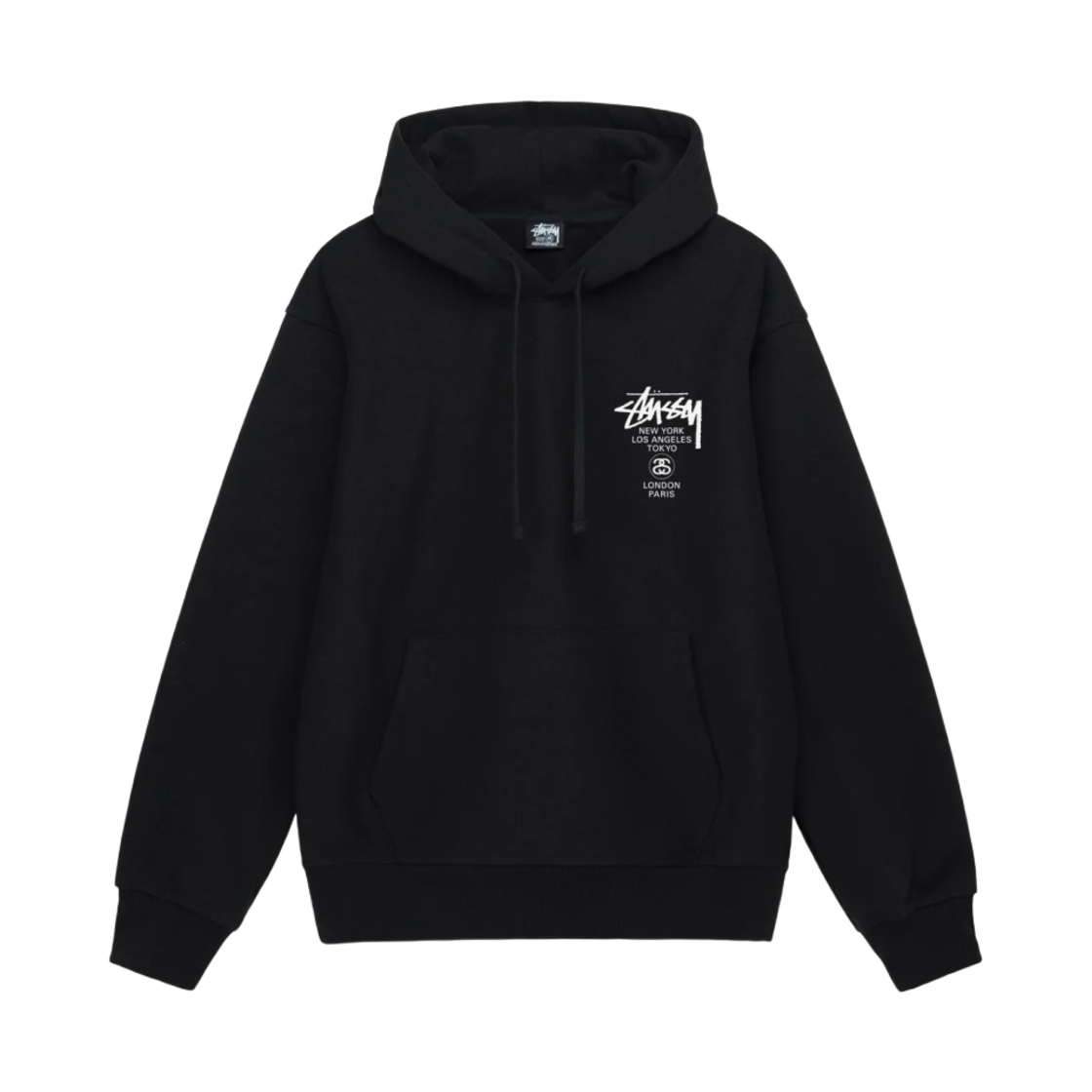 스투시 월드투어 후드 블랙 2023 | Stussy | KREAM