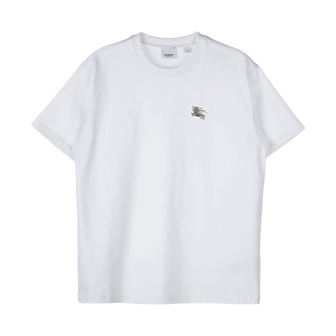 8065027 Burberry Crystal EKD Cotton Oversized T-Shirt White