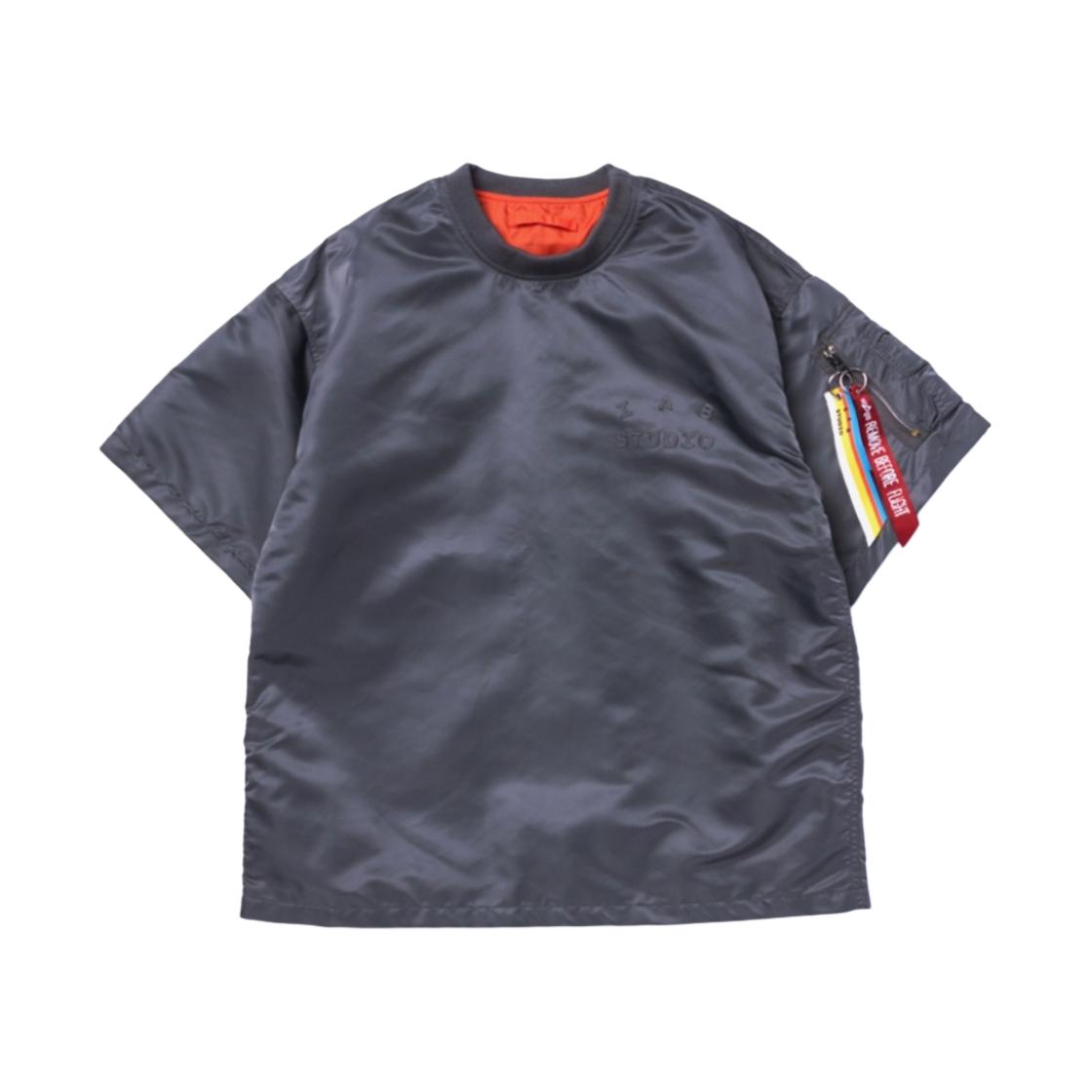 아이앱 스튜디오 x 알파 인더스트리 MA-1 저지 티셔츠 건메탈
