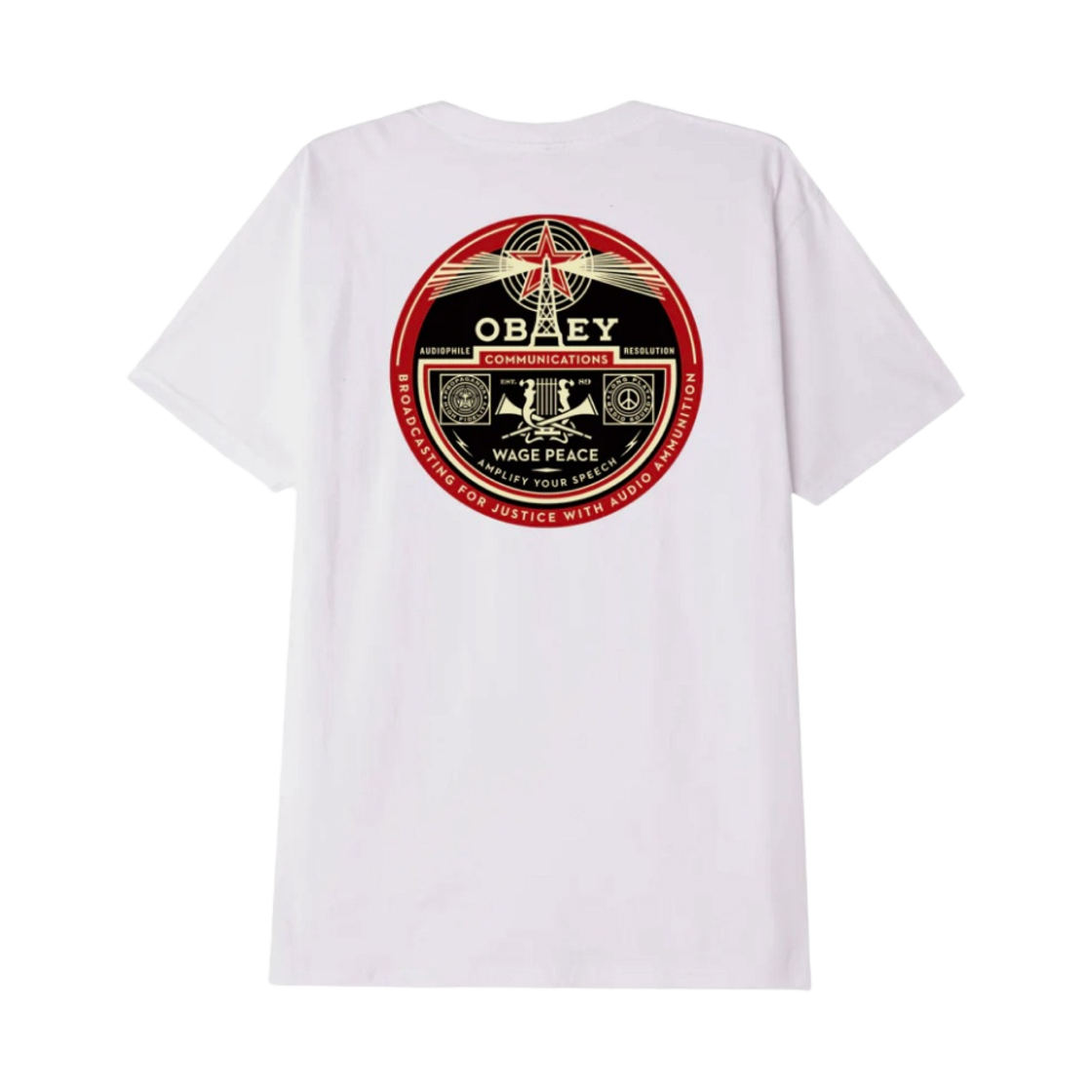 165263109 Obey Radio Tower Classic T-Shirt White