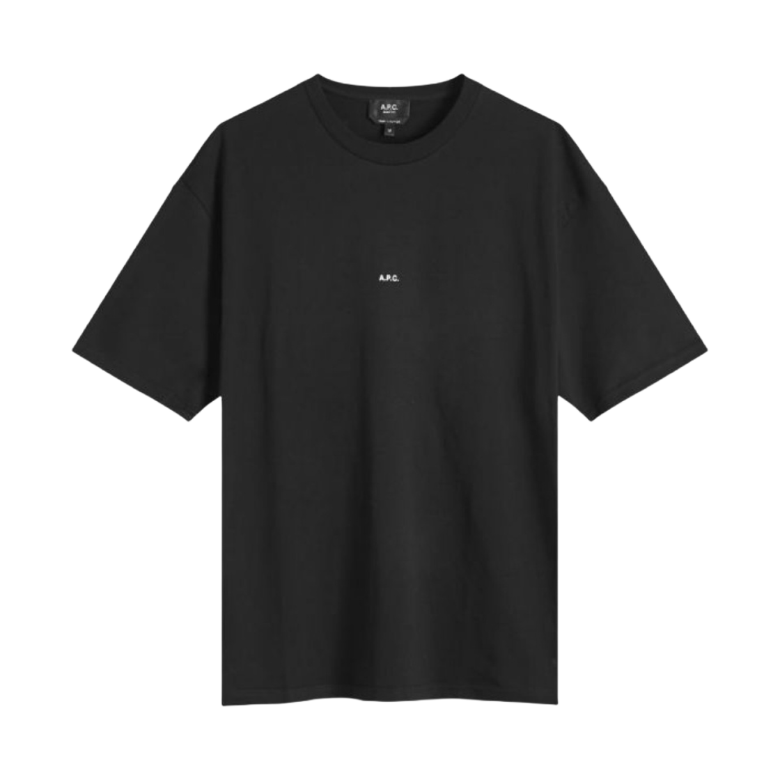 COHBW-H26386-TZC A.P.C. Boxy Micro Logo T-Shirt Black White
