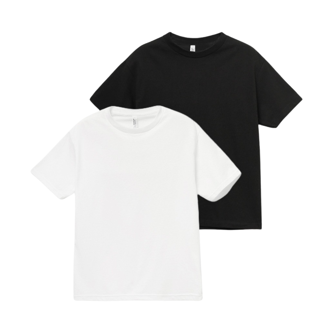 1301 White Black AAA Heavy Cotton 1301 T-Shirt White Black (2Pack) - 대표 이미지 #1