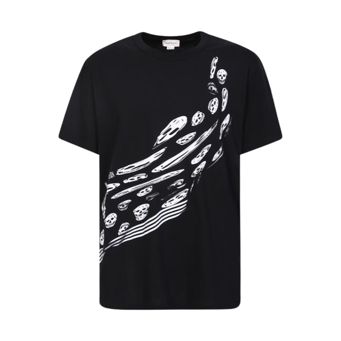 알렉산더 맥퀸 그래픽 티셔츠 블랙 화이트(Alexander McQueen Graphic T-Shirt Black White) - 1