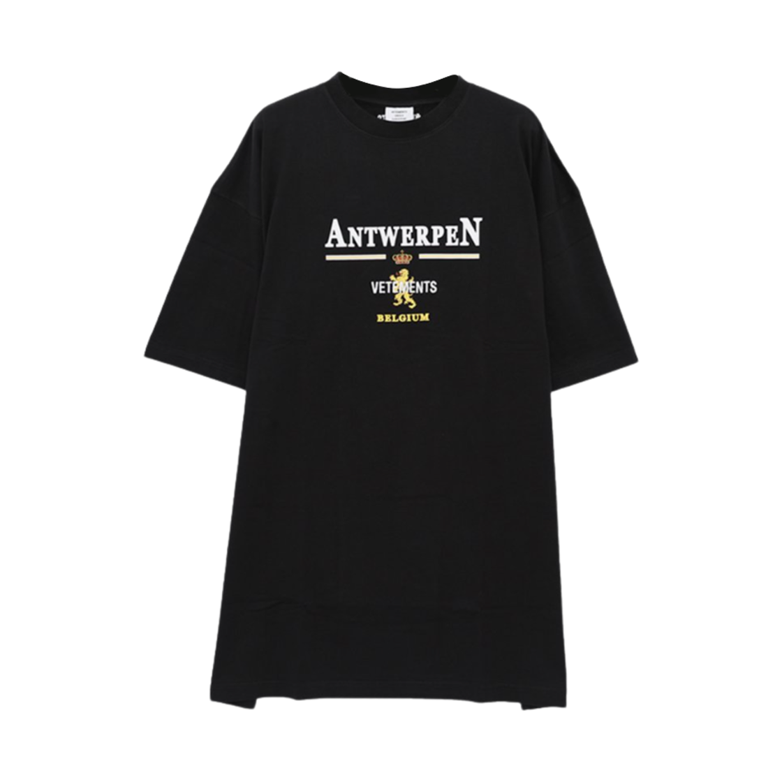 베트멍 앤트워프 로고 오버핏 티셔츠 블랙(Vetements Antwerp Logo Overfit T-Shirt Black)