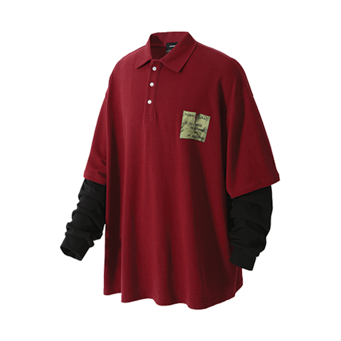 로어링라드 레이어드 피케이 롱 슬리브 버건디(ROARINGRAD Layred PK Long Sleeve Burgundy)