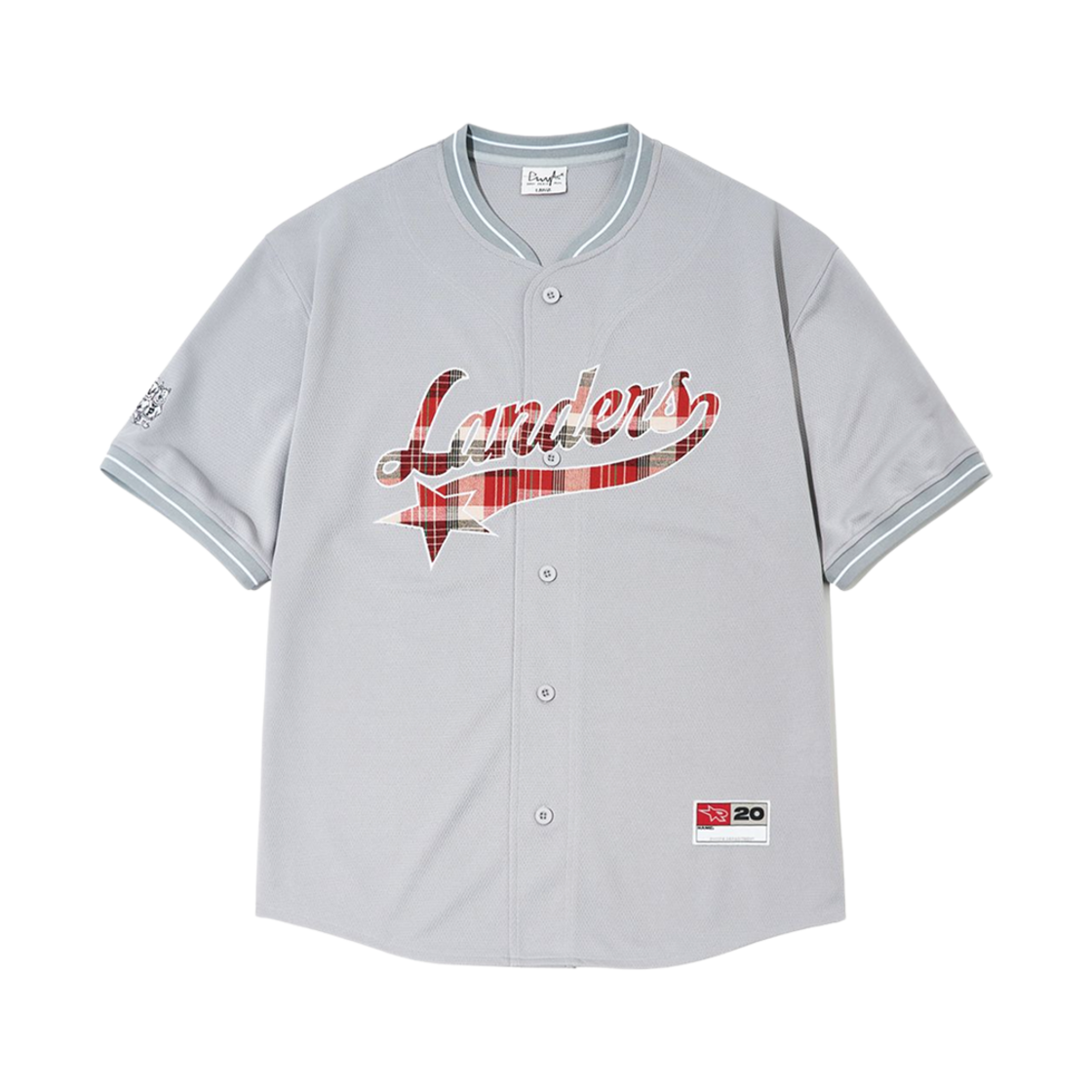 SSG 랜더스 x 피뎁트 메쉬 베이스볼 셔츠 라이트 그레이 (논 마킹 버전)(SSG Landers x Phypsdept Mesh Baseball Shirt Light Grey (Non Marking Ver.))
