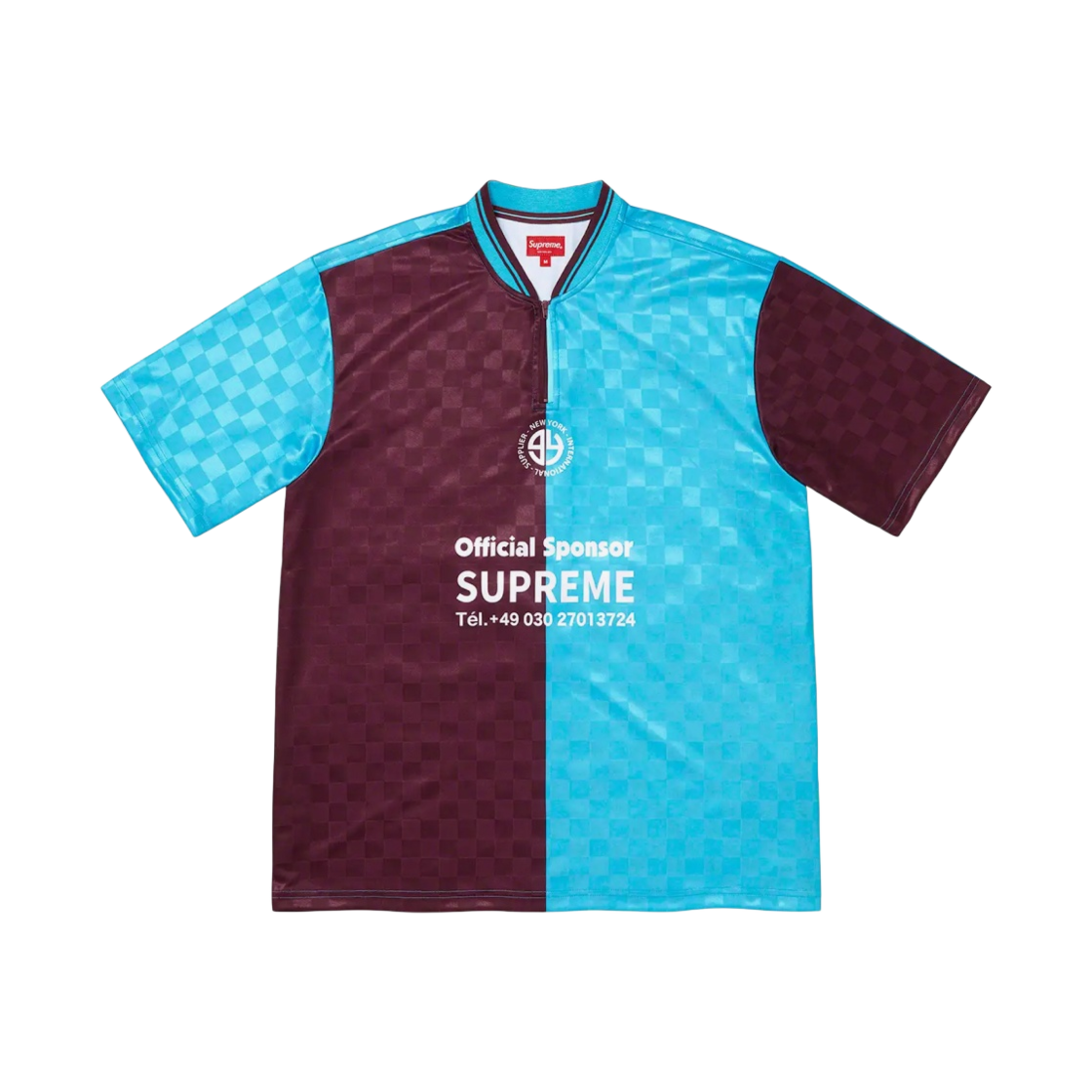 슈프림 스플릿 사커 저지 버건디 - 22FW(Supreme Split Soccer Jersey Burgundy - 22FW) - 1