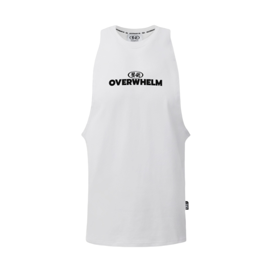 - Overwhelm Chestcut Gothic Logo Sleeveless White
