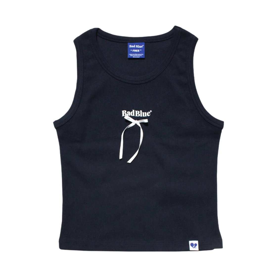 6266309 BadBlue Ribbon Logo Sleeveless Navy