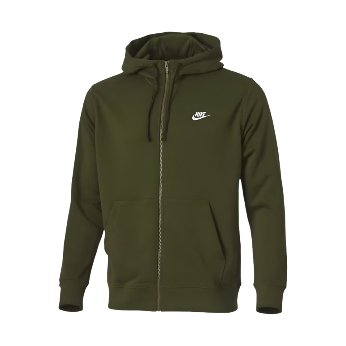 나이키 NSW 클럽 풀 집 후드 러프 그린 - US/EU(Nike NSW Club Full Zip Hoodie Rough Green - US/EU) - 1