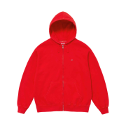 Supreme Overdyed Small Box Zip Up Hooded Sweatshirt Red - 24SS