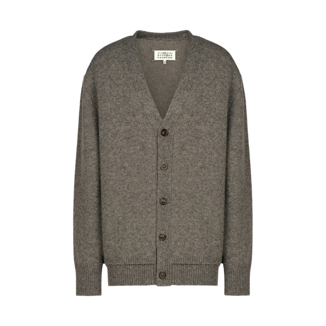 SI1GP0003S18064860F Maison Margiela Elbow Patch Cardigan Gray