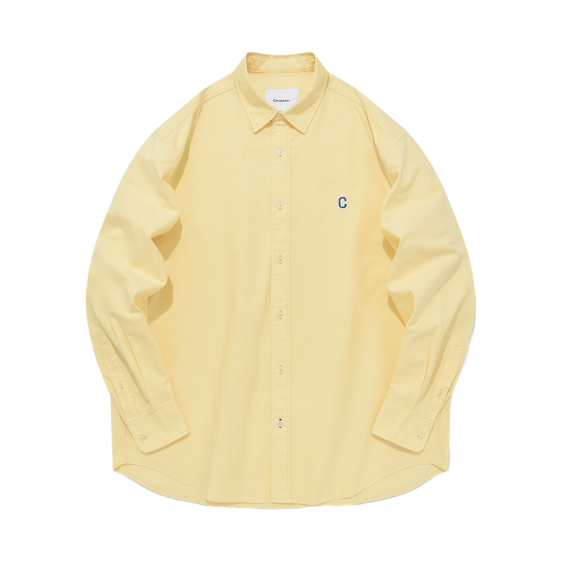 커버낫 C 로고 옥스포드 셔츠 옐로우(Covernat C Logo Oxford Shirt Yellow) - 1