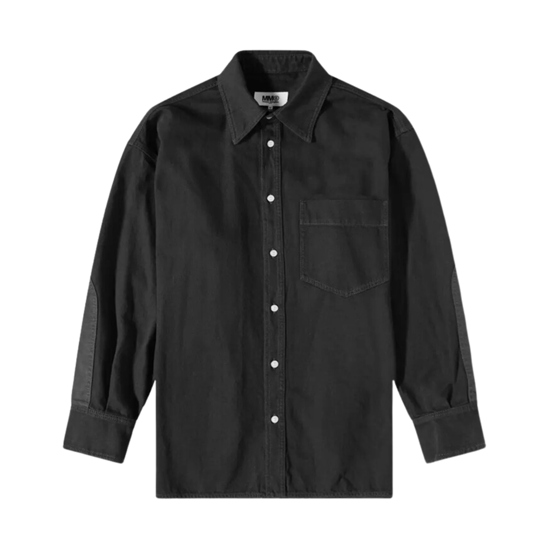S52DL0225S30845900 MM6 Maison Margiela Oversized Denim Shirt Black