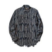 Kapital 5 oz. Magpie Denim Western Shirt Dark Indigo