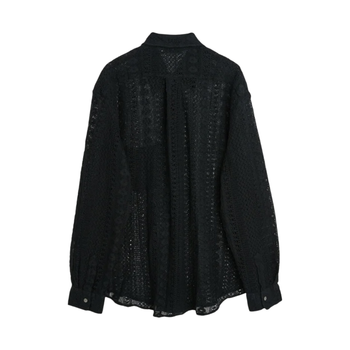 아워레가시 코코 셔츠 블랙 코튼 크로쉐(Our Legacy Coco Shirt Black Cotton Crochet) - 2