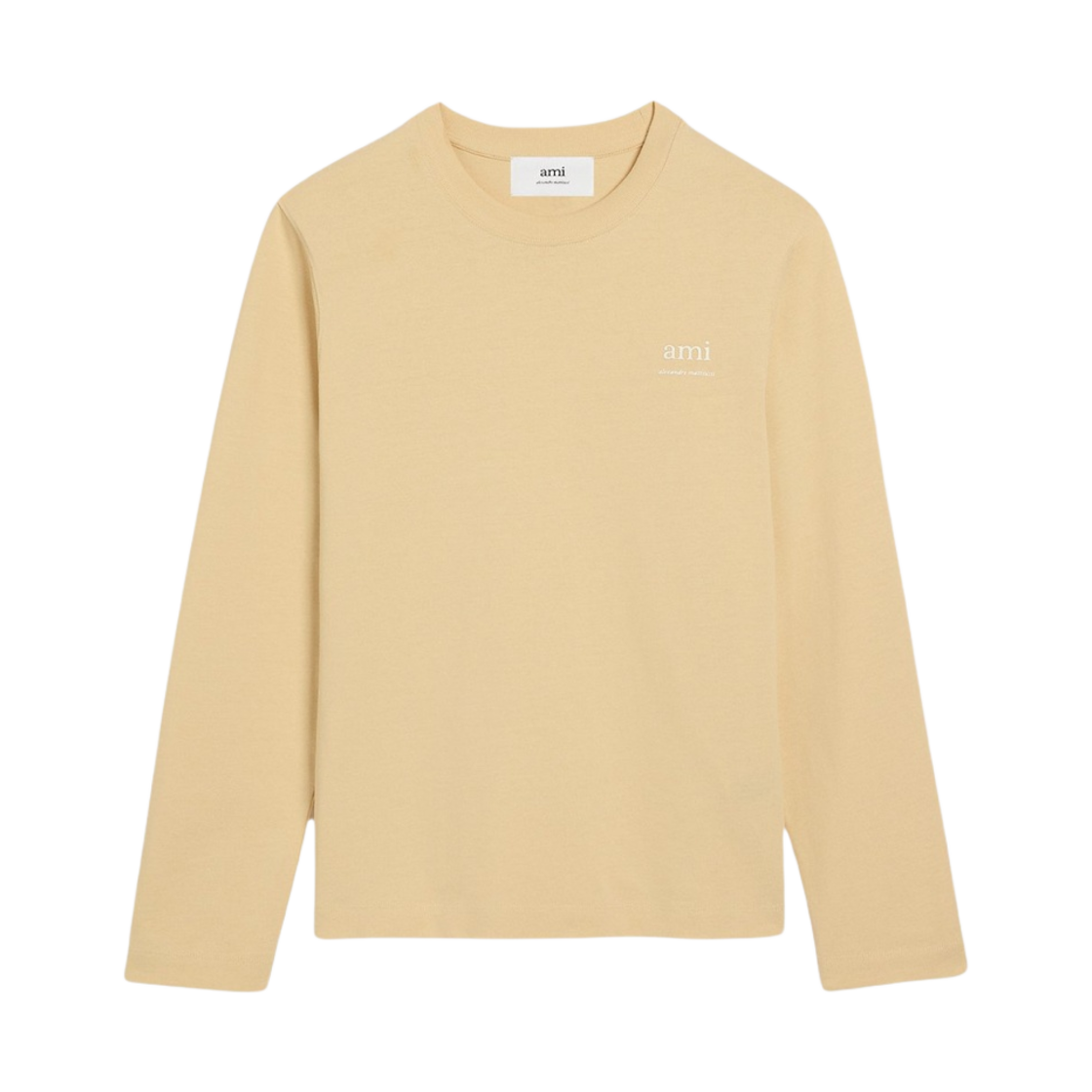 UTS224-726-721 AMI Alexandre Mattiussi Long Sleeves T-Shirt Cream
