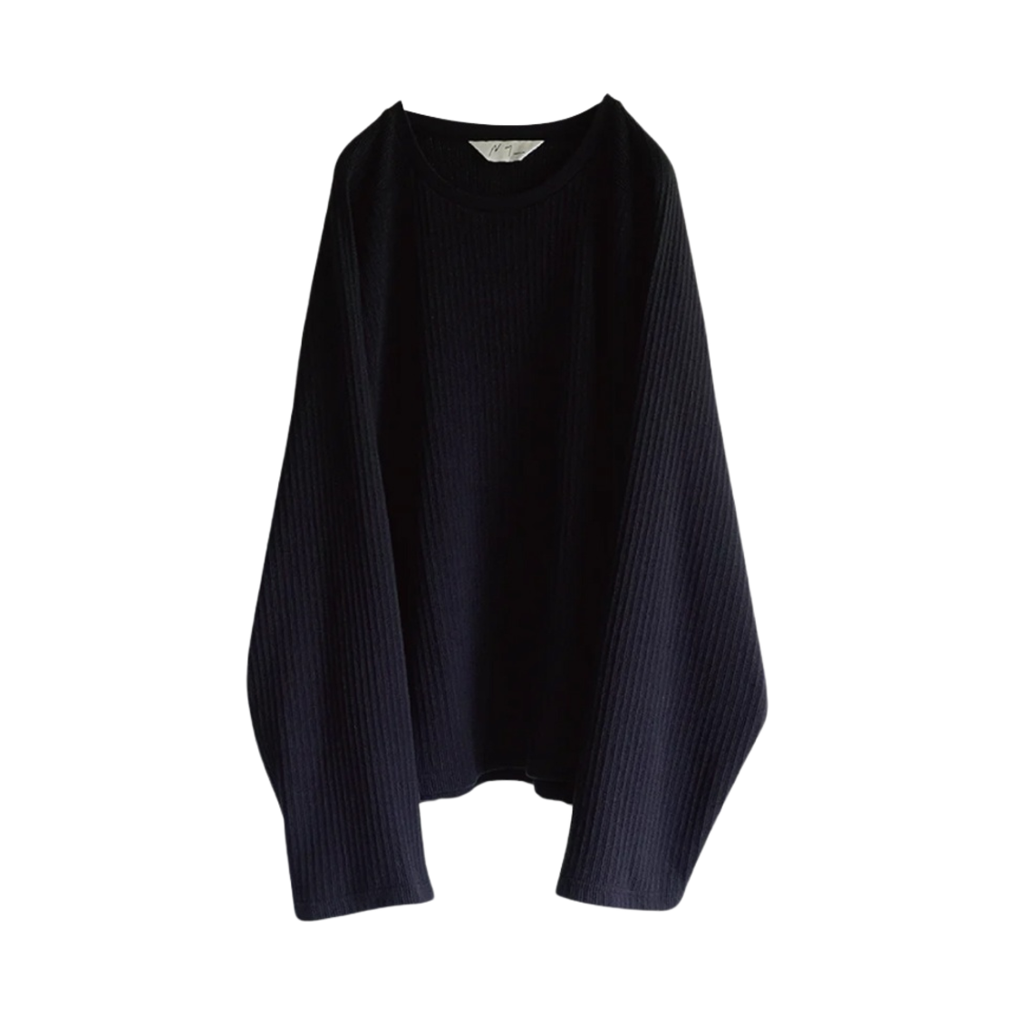 ANC-CT48-A Ancellm Over Rib LS T-Shirt Dark Navy