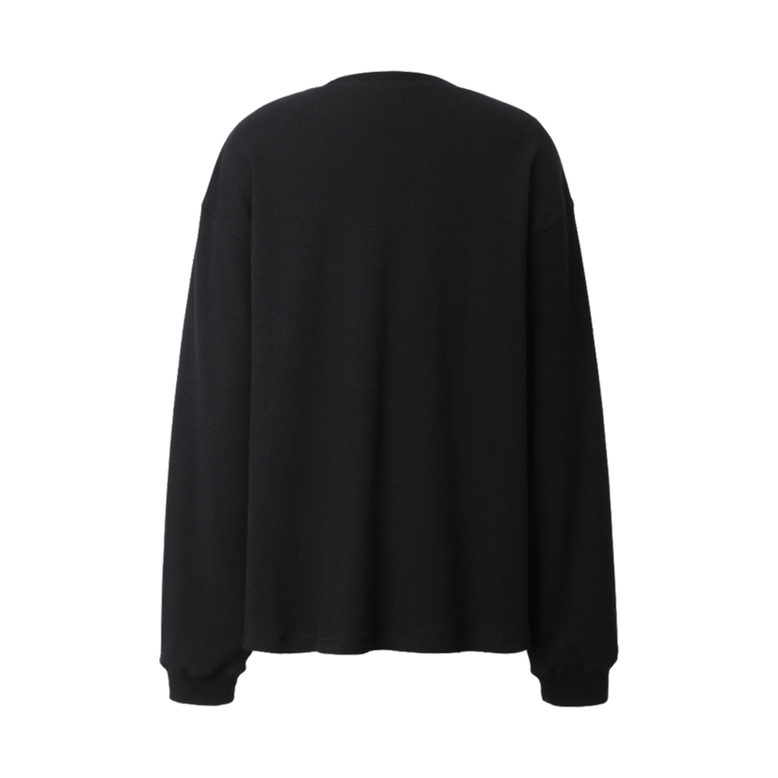 (W) 쓰리타임즈 코지 와플 탑 블랙((W) Threetimes Cozy Waffle Top Black) - 2