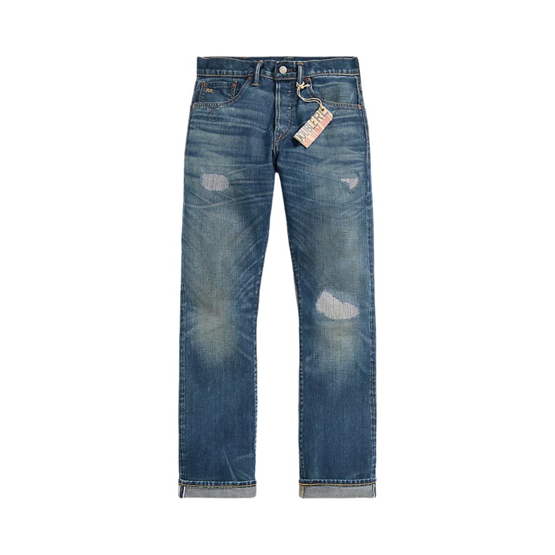 100027267 Double RL Slim Boots Sutton Repaired Selvedge Jeans Sutton Wash