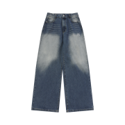MUCENT Palma Wide Denim Pants Deep Blue