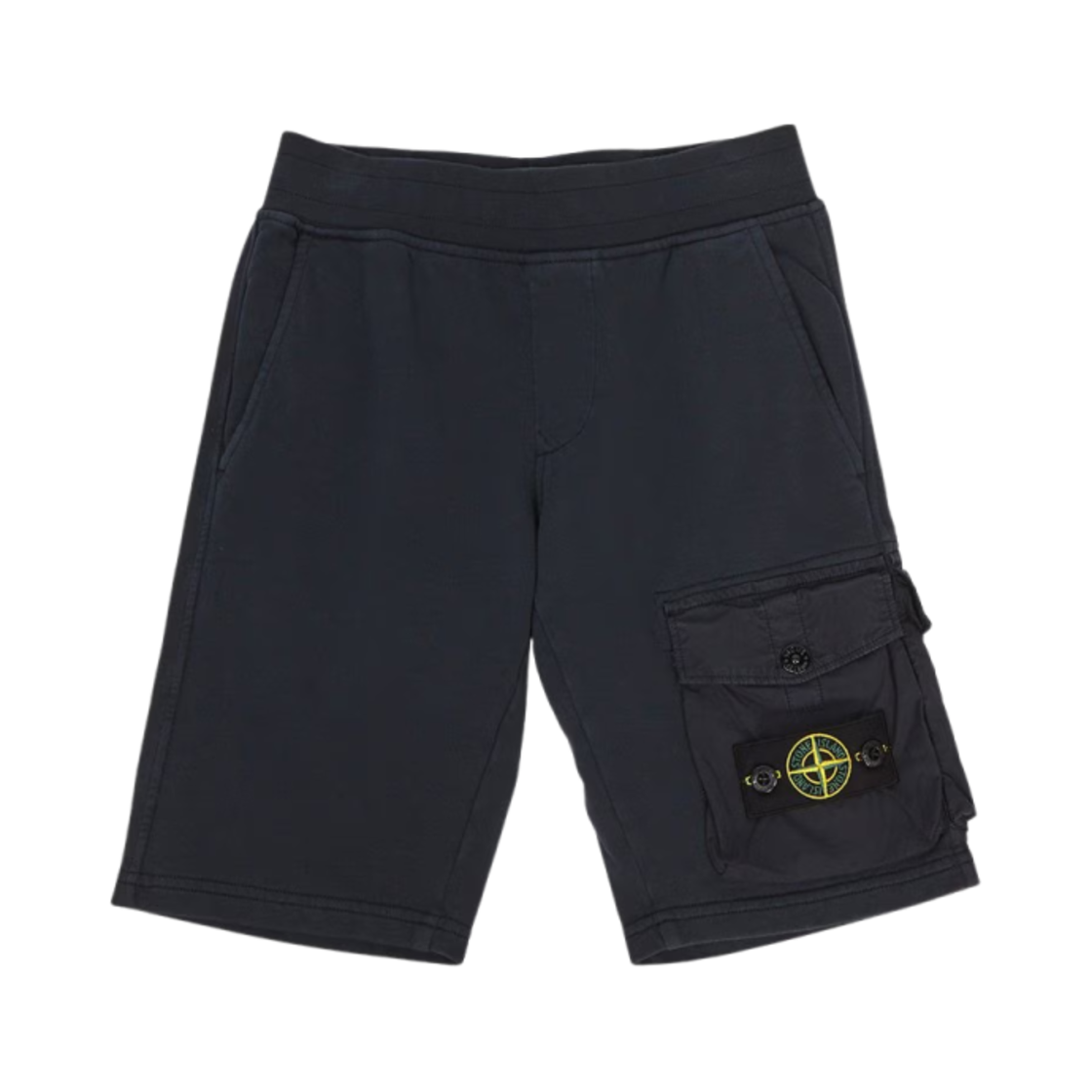 (키즈) 스톤 아일랜드 60340 코튼 캔버스 카고 쇼츠 네이비 블루 - 23SS((Kids) Stone Island 60340 Cotton Canvas Cargo Shorts Navy Blue - 23SS) - 1