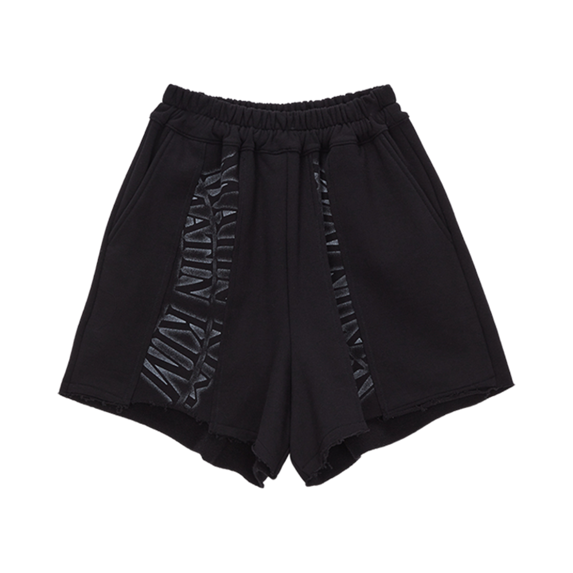 W) 마뗑킴 마뗑 크레센도 로고 스웨트쇼츠 블랙 | Matin Kim | KREAM