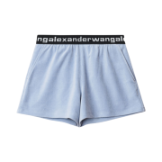 (W) Alexander Wang Elastic Short in Stretch Corduroy Evening Haze