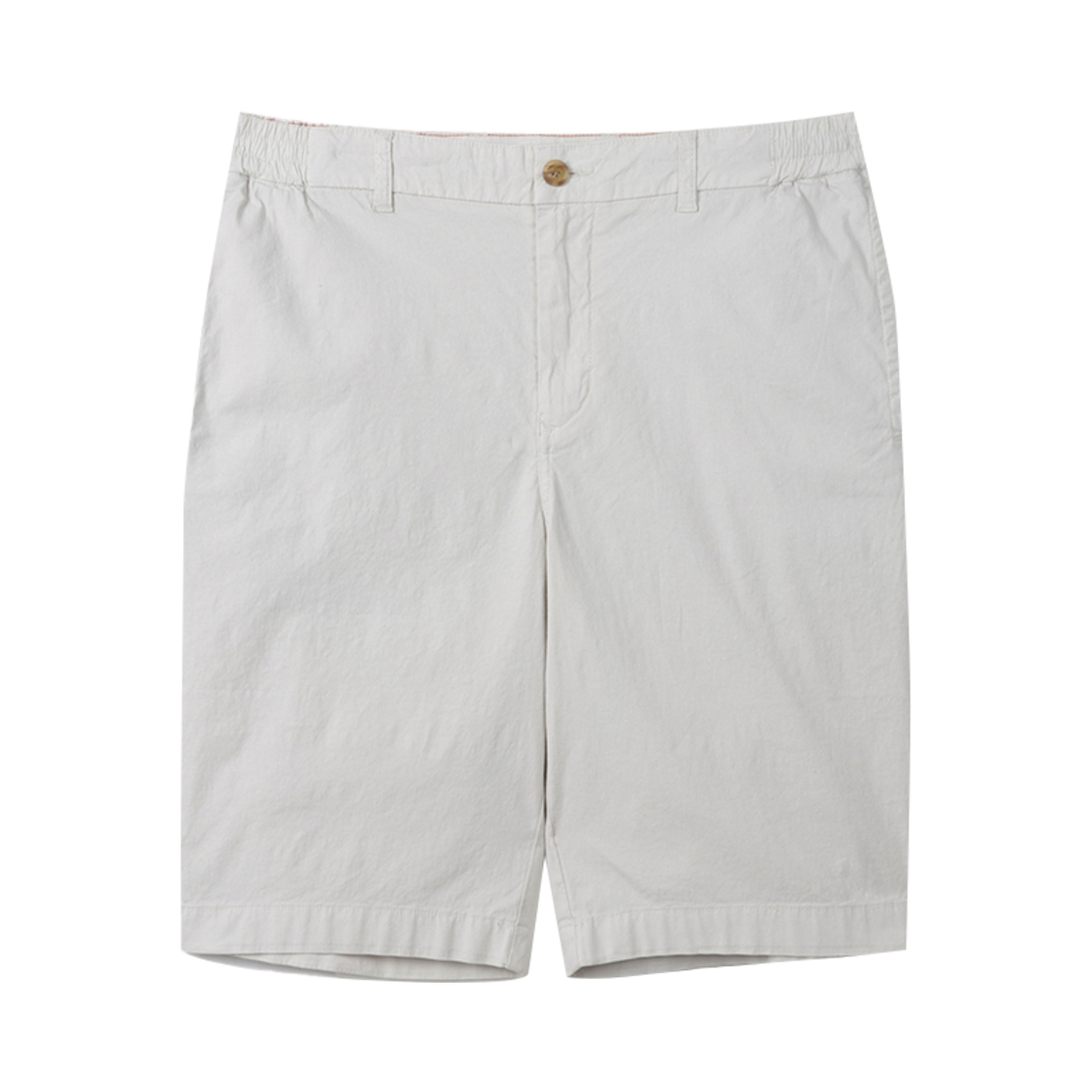 SAPOM25801IVX Series Cotton Linen Garment Dying Standard Fit Shorts Ivory