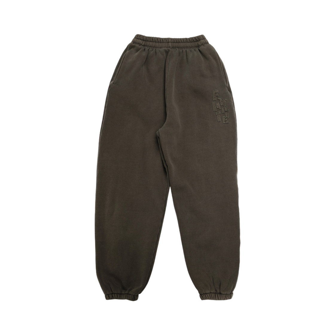 플랫웨이브 하바 패치워크 피그먼트 스웨트팬츠 브라운(Flatwave Lave Patchwork Pigment Sweatpants Brown)