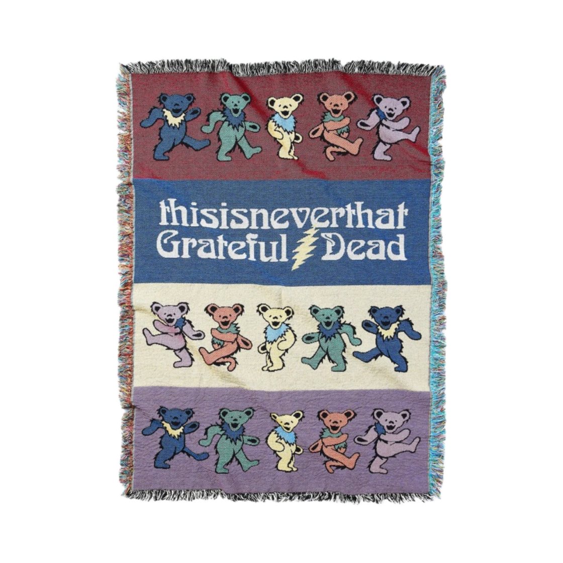 디스이즈네버댓 x 그레이트풀 데드 댄싱 베어 테피스트리 블랭킷 멀티(thisisneverthat x Grateful Dead Dancing Bears Tapestry Blanket Multi)
