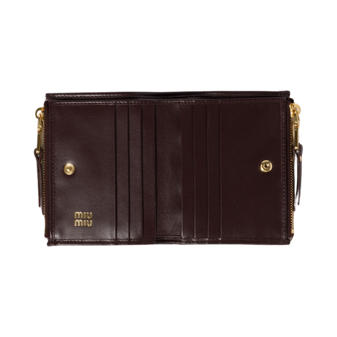 미우 미우 스몰 마테라쎄 나파 레더 월렛 브라이어우드(Miu Miu Small Matelasse Nappa Leather Wallet Briarwood) - 2