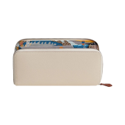 Hermes Silk'In Classic Long Wallet Epsom Barenia & Palladium Craie Caban Jaune Ambre