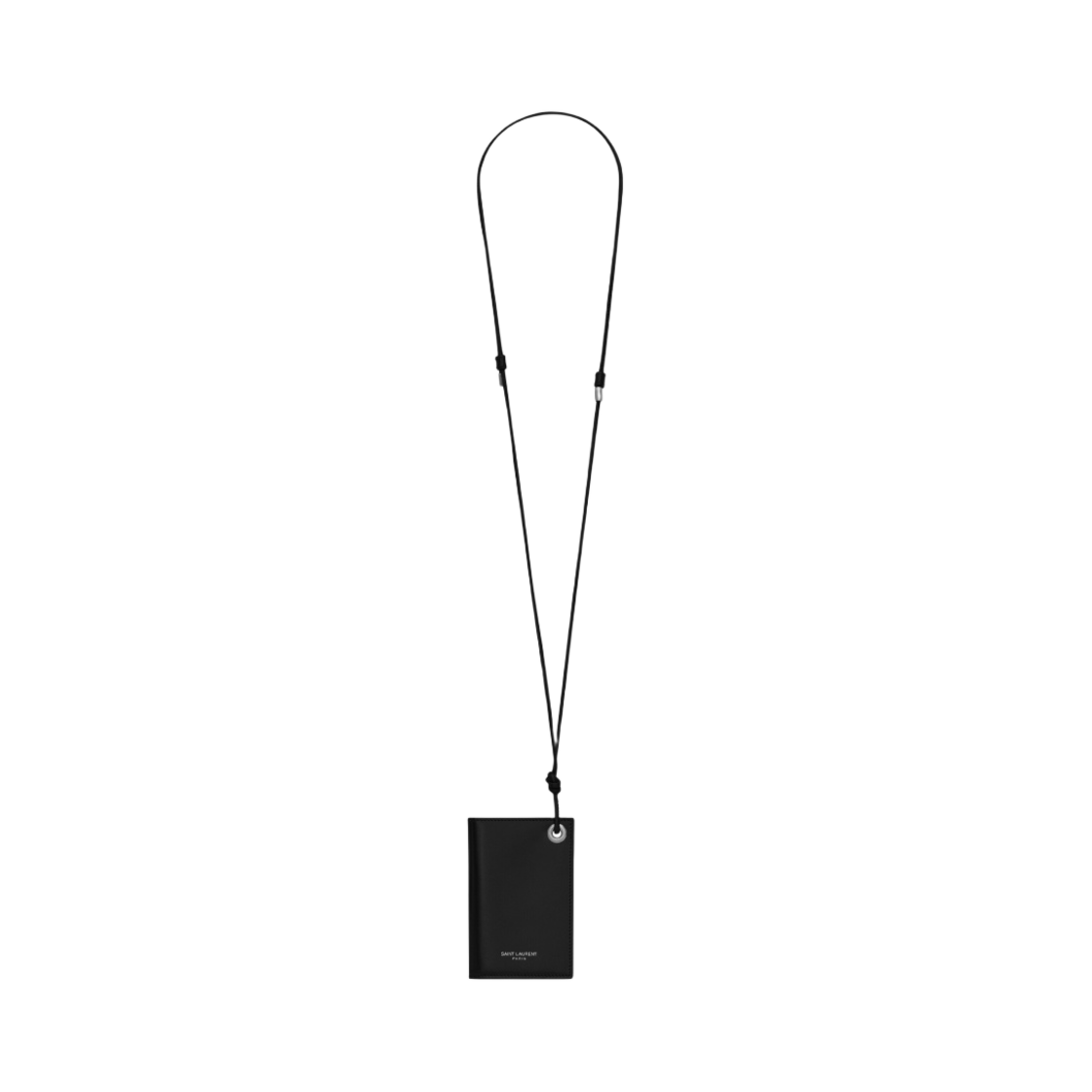 생로랑 스무스 카프스킨 매트 나파 레더 플립 카드 케이스 블랙(Saint Laurent Flip Card Case in Smooth Calfskin and Matte Nappa Leather Black) - 1