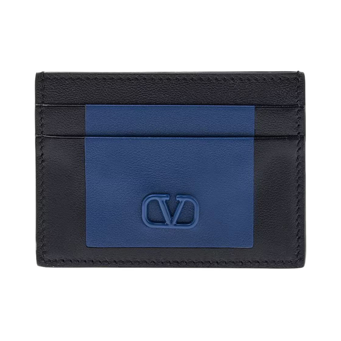 P0T83AXI73P Valentino Vlogo Card Holder Black Blue