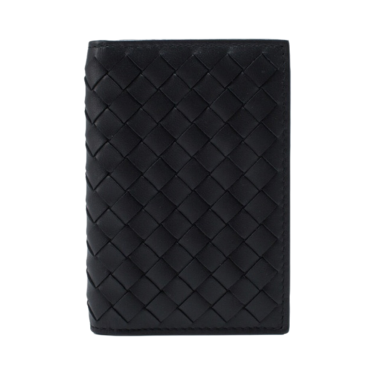 464902V46511000/464902V47W11000 Bottega Veneta Flap Card Case Black