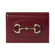 Gucci Horsebit 1955 Card Case Wallet Rosso Ancora Red Leather