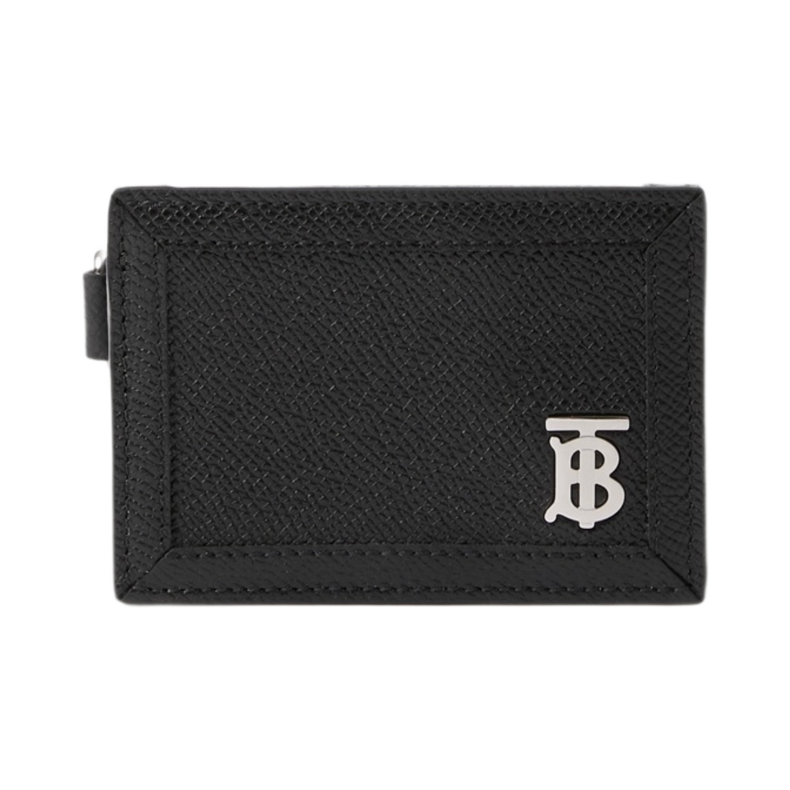 버버리 그레이니 레더 TB 카드 케이스 랜야드 블랙(Burberry Grainy Leather TB Card Case Lanyard Black) - 1